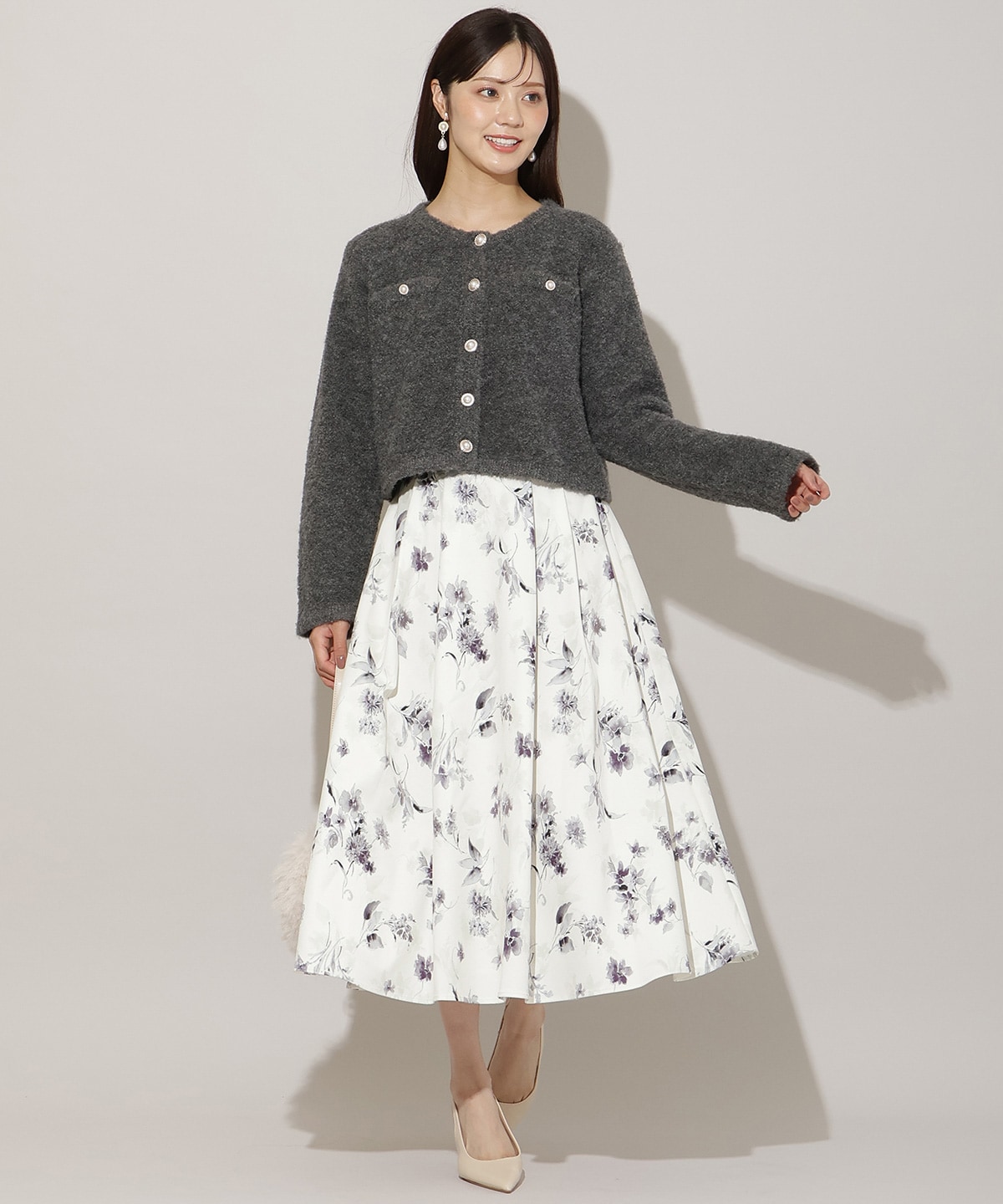 ループヤーンニットジャケット