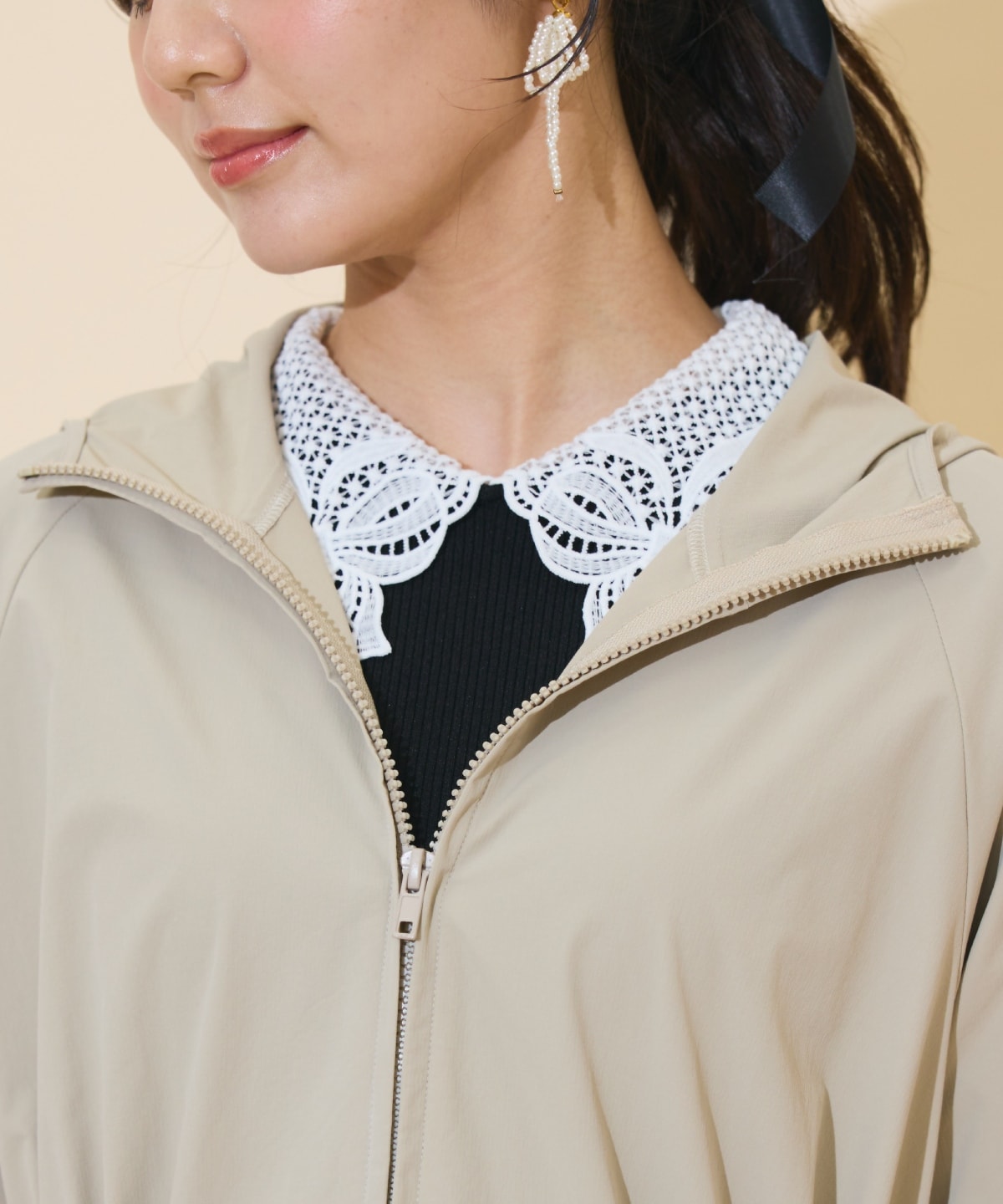 UVカットペプラムブルゾン