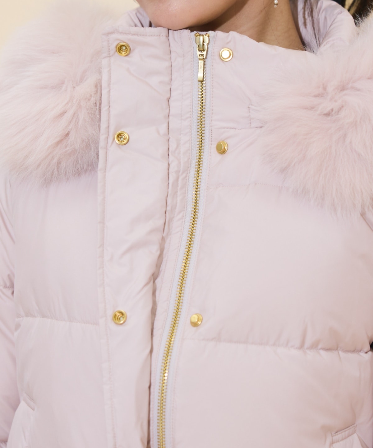 ファー付きショートダウン