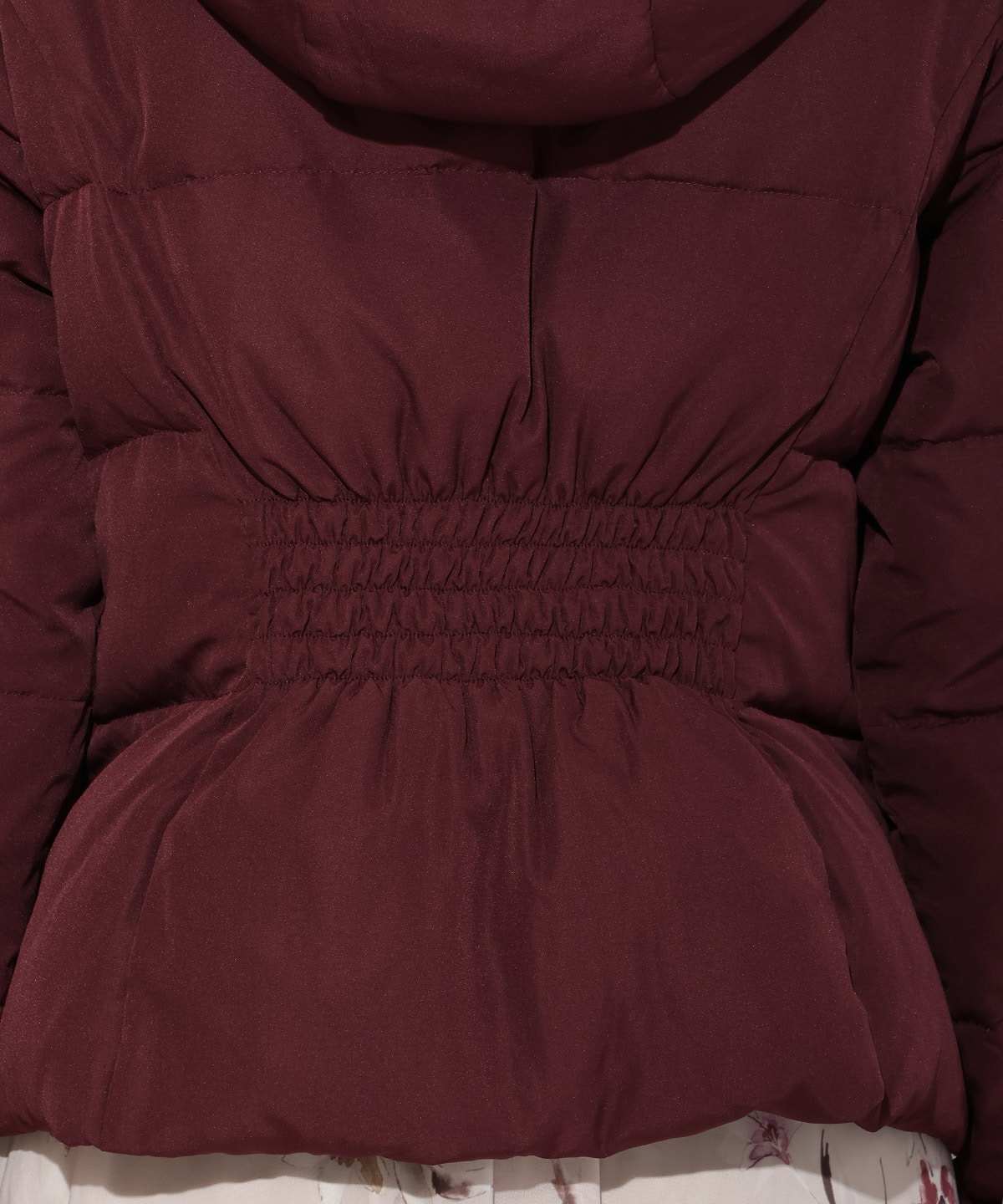 フードファーペプラムショートダウン