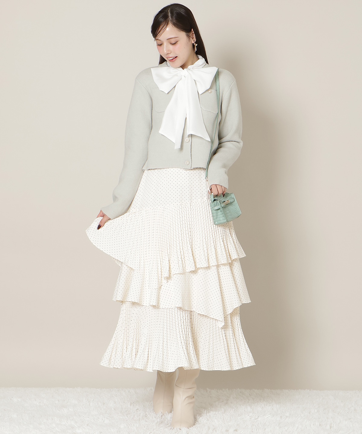 モヘアライクニットジャケット