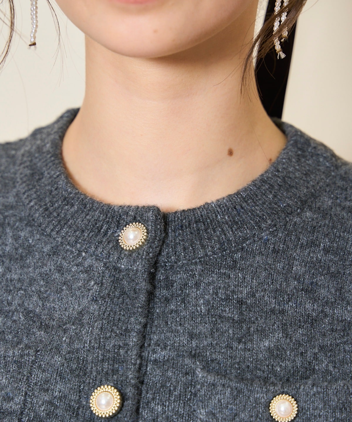 【再入荷予約受付中】モヘアライクニットジャケット