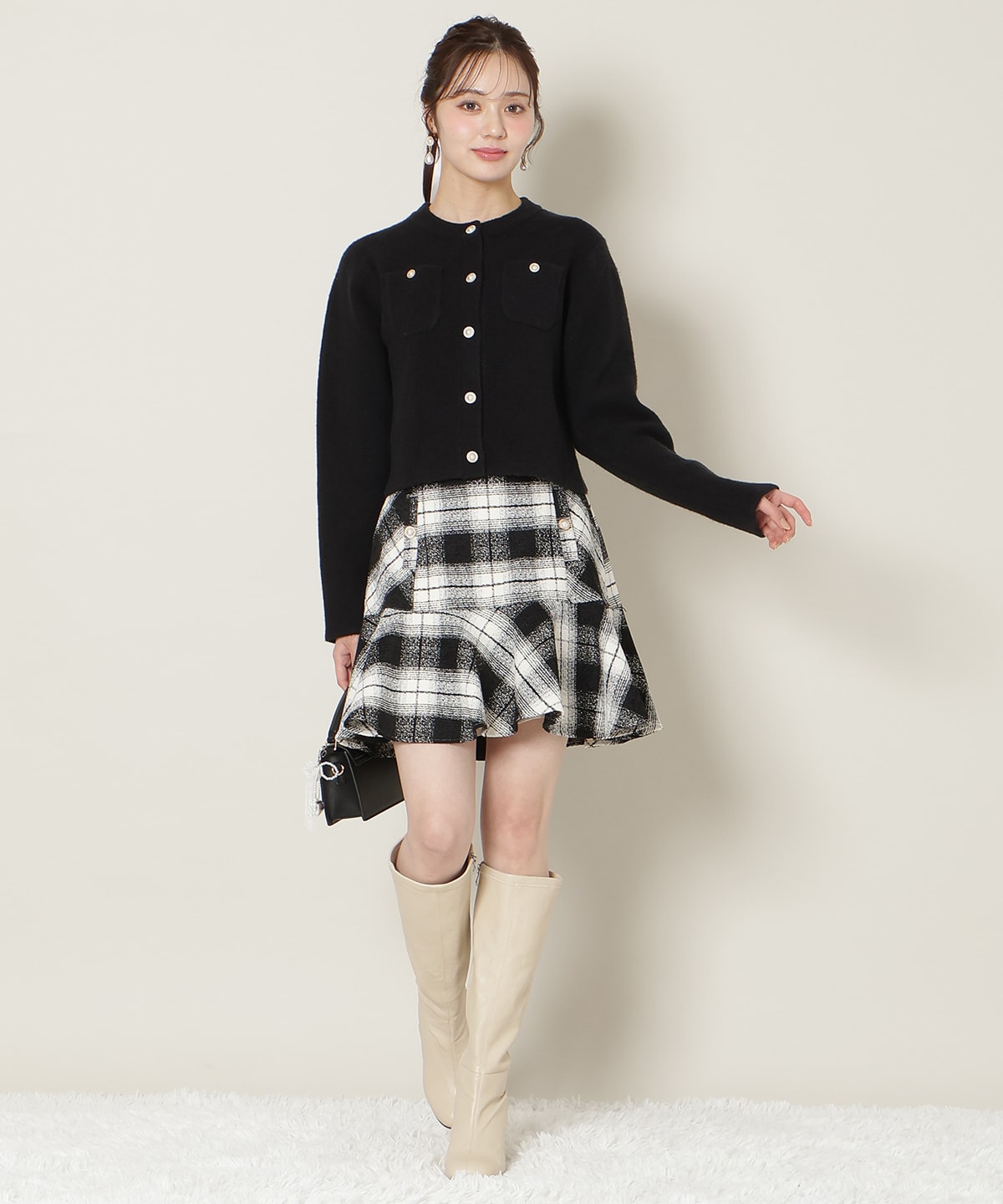 モヘアライクニットジャケット