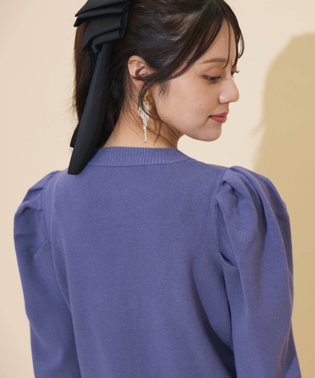 タックスリーブニットカーディガン