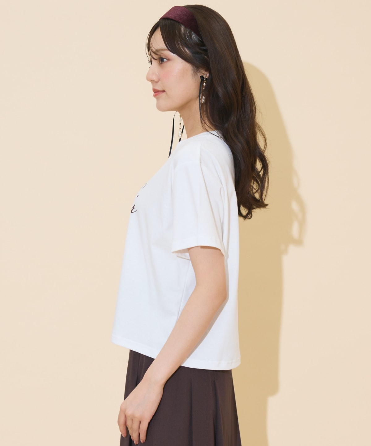 ドロップショルダーロゴTシャツ