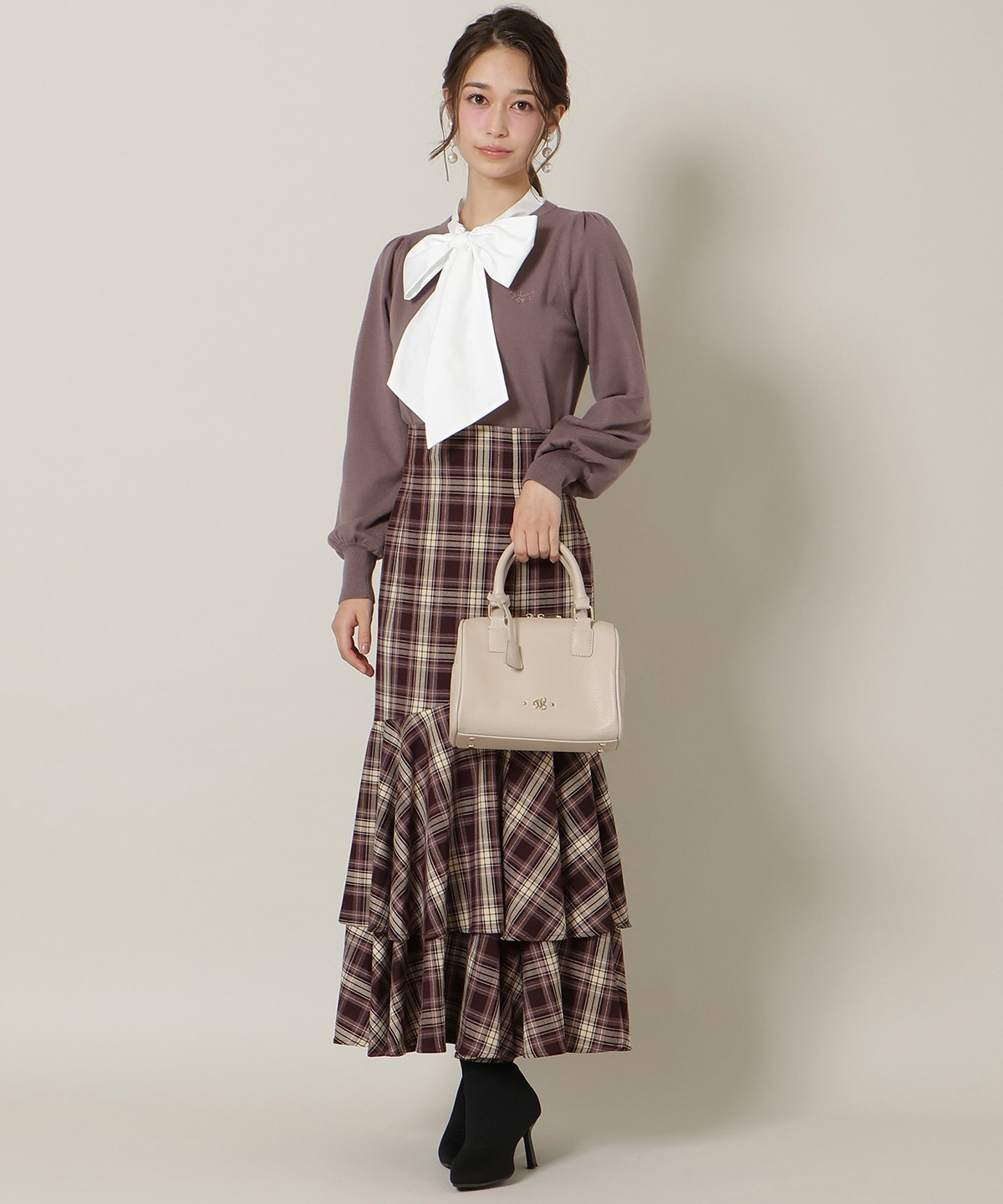 リボンドッキングプルオーバー