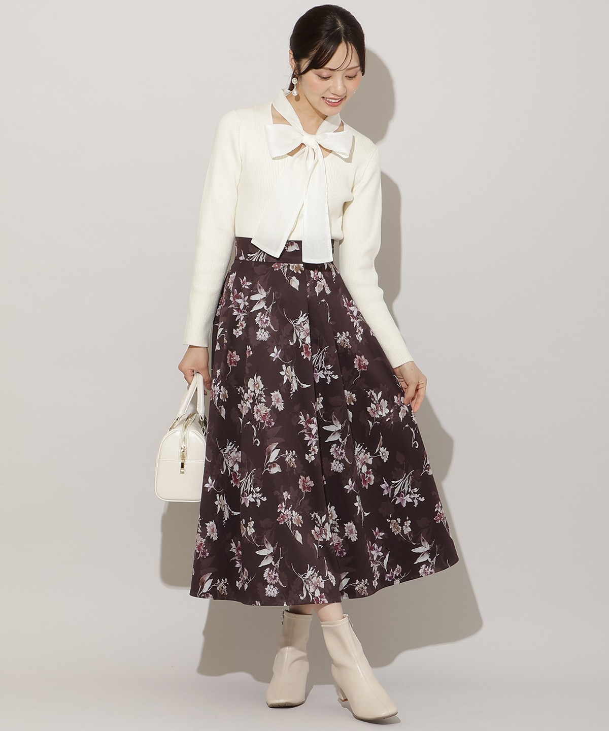 シアーリボンニット