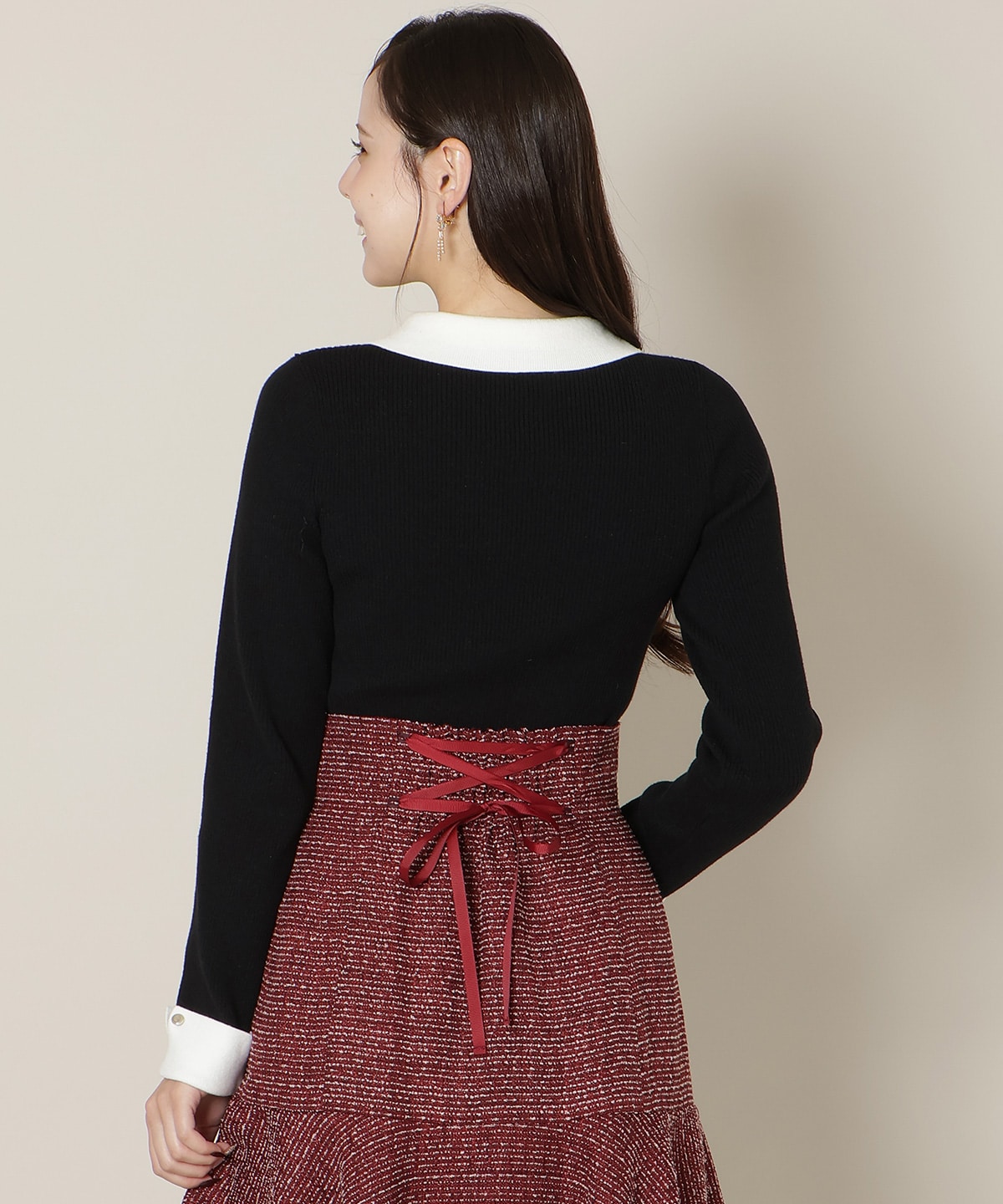 【1/1(thu)10時発売 New Year's Item】ポロカラーリブニット