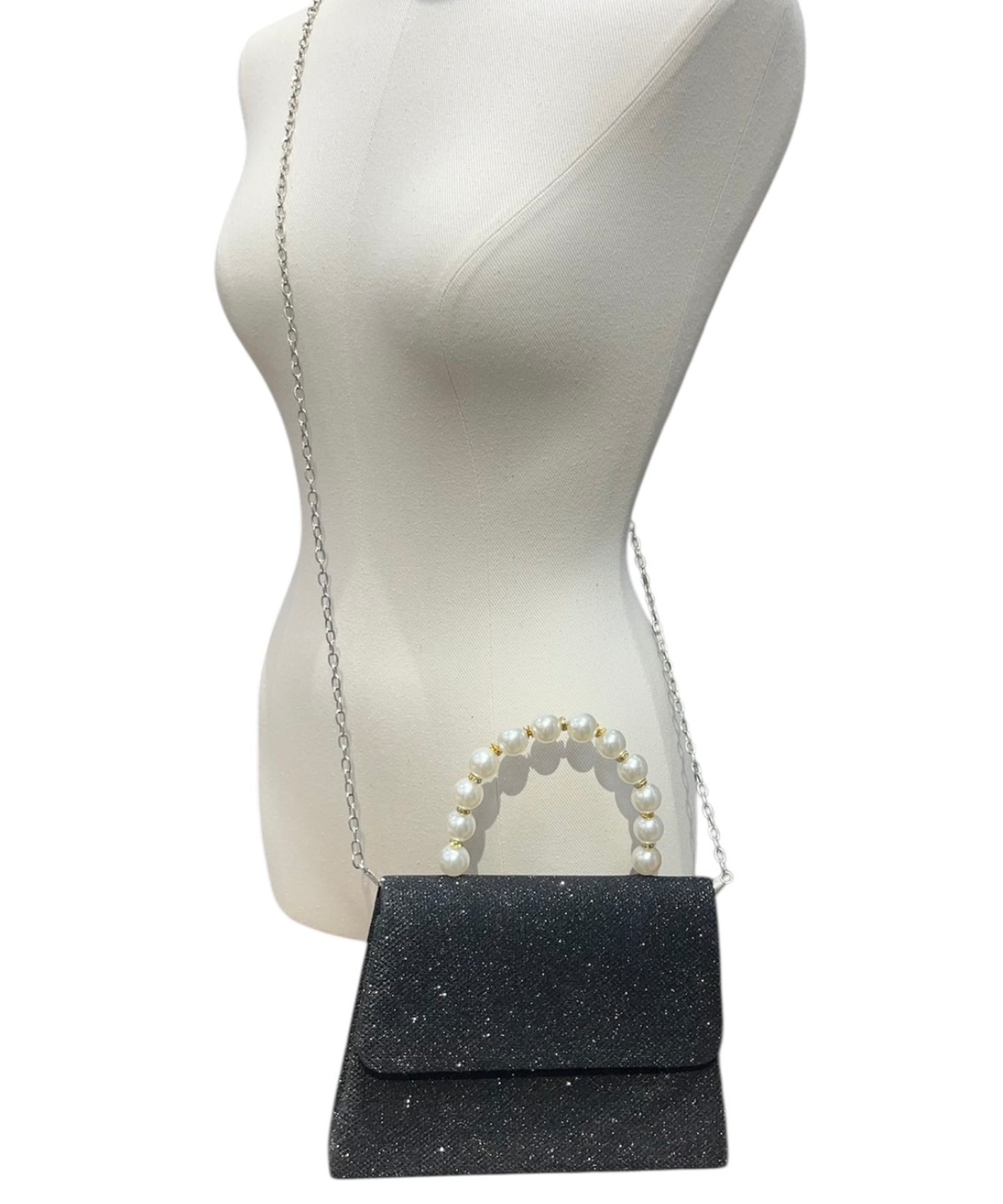 ラメパールハンドバッグ