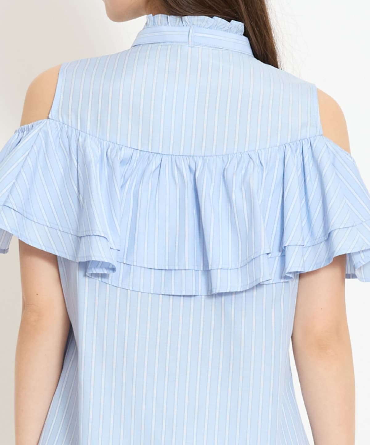 スタンドフリル２WAYスリーブブラウス