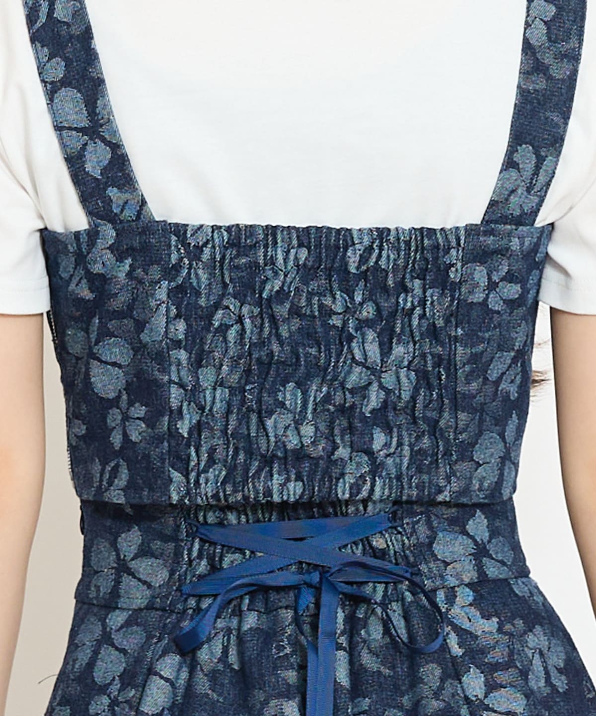 【セットアップ対応】ボタン付きデニムビスチェ