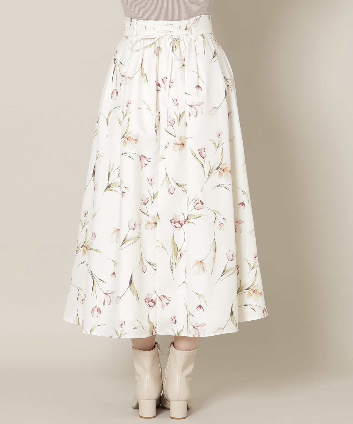 【1/14(wed)18時先行予約開始 】チューリッププリントタックフレアスカート