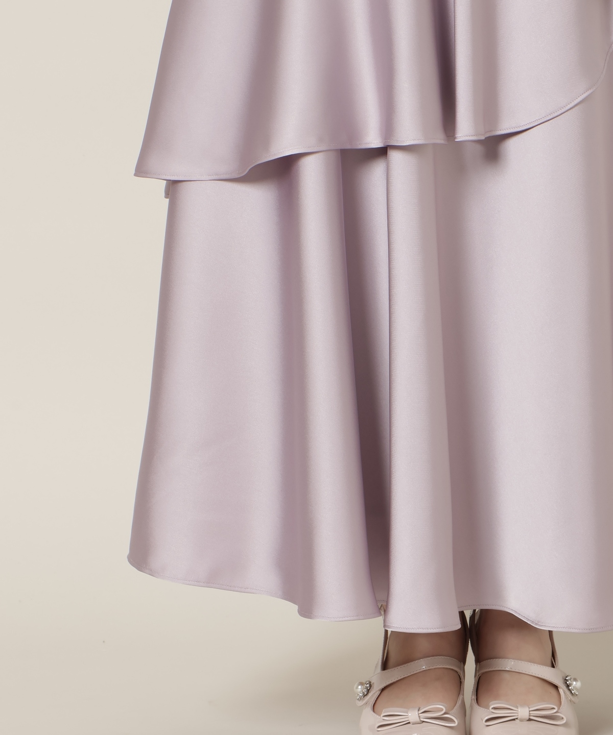 アシメラッフルサテンスカート
