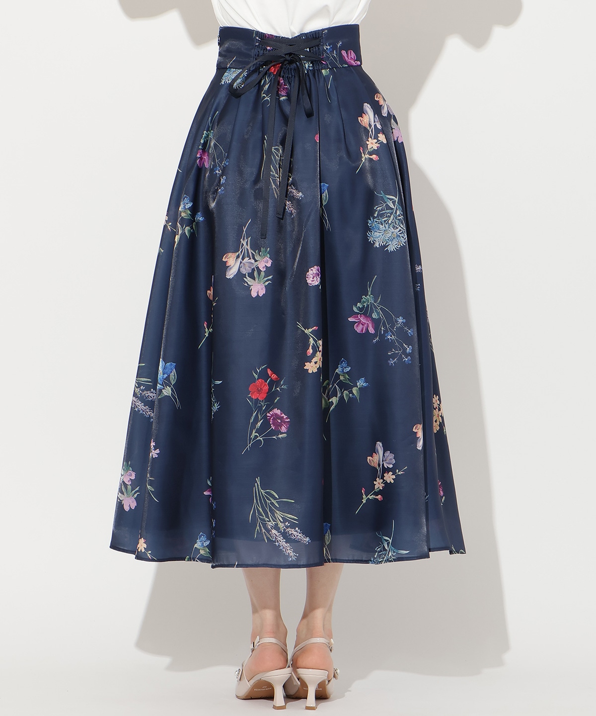 【3/12(thu)10時発売】ボタニカルフラワーシアータックスカート