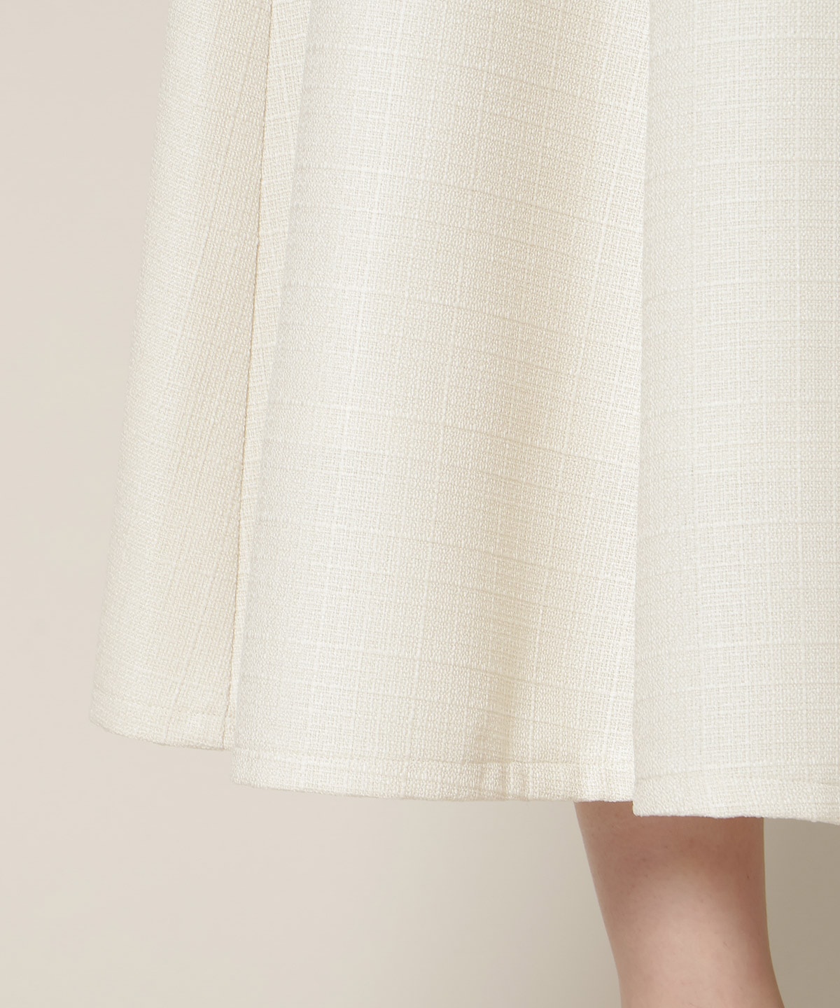 ハイウエストツイードフレアスカート