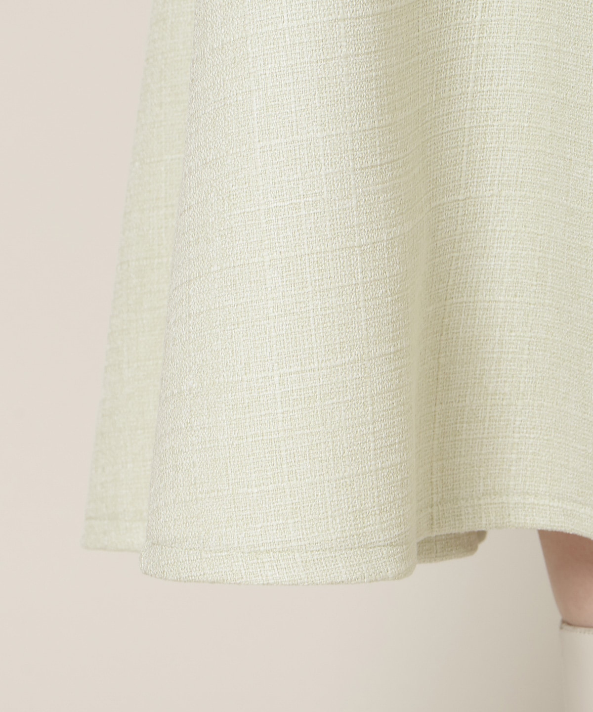 ハイウエストツイードフレアスカート