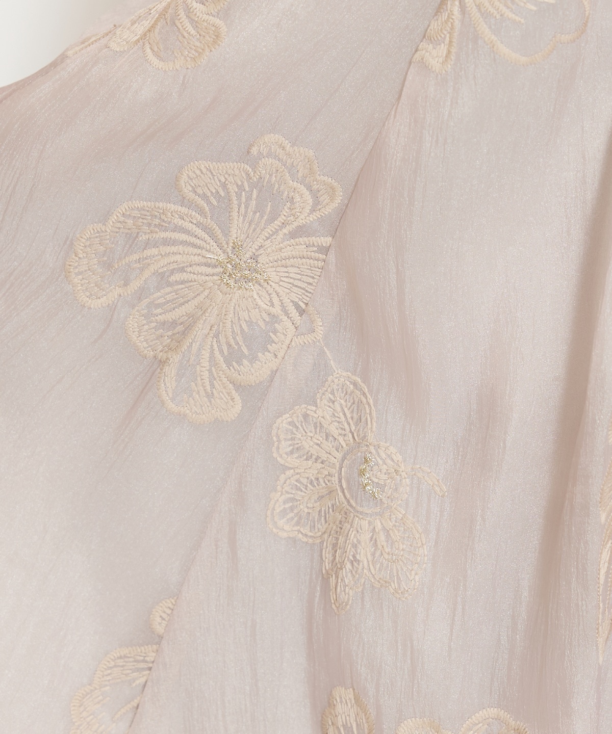 フラワー刺繍シアースカート