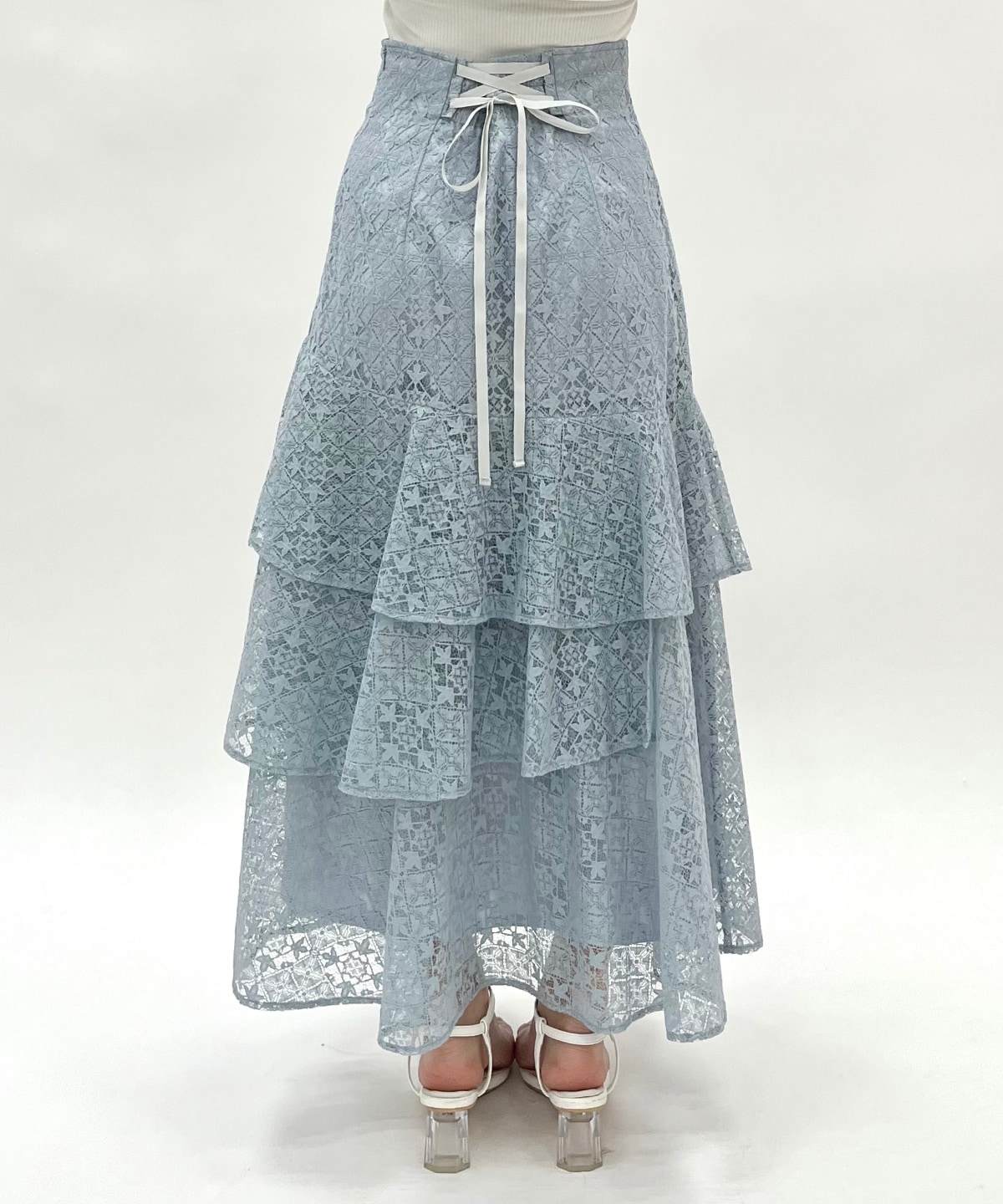 アシメティアードレーススカート