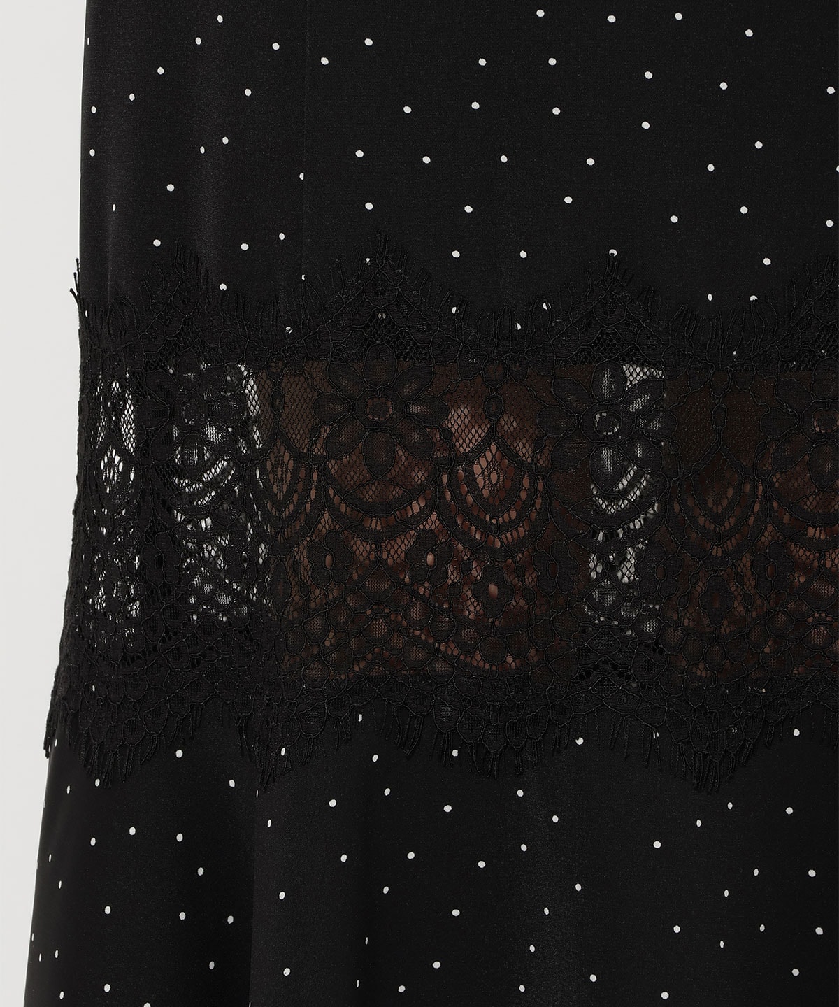 レース切替ドットマーメイドスカート