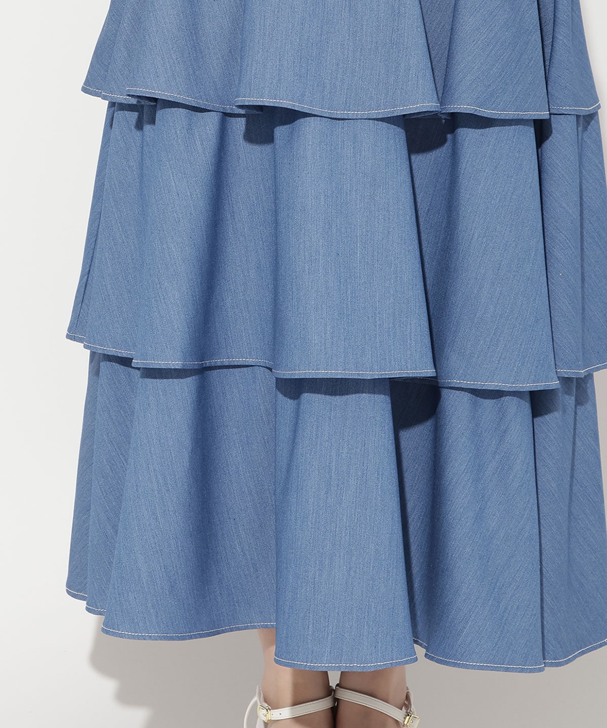 ボリュームフリルティアードスカート