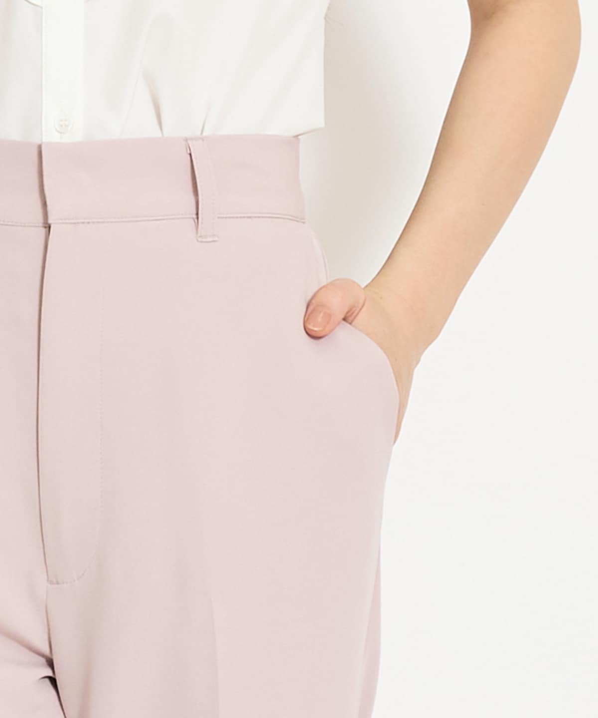 パールデザインテーパードパンツ