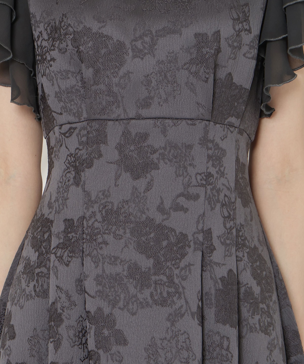 ジャガードタックフレアワンピース