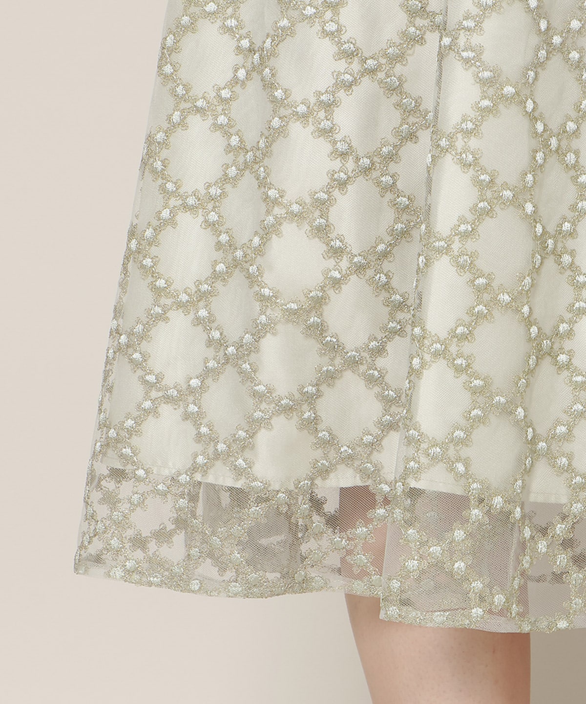 パイピングケープフレアワンピース