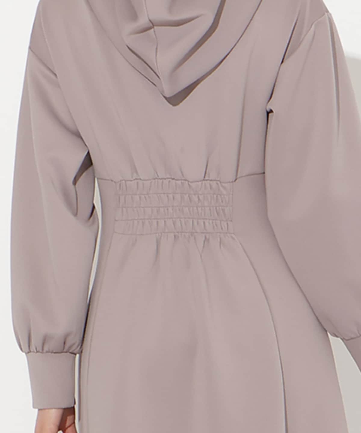 【2/27(fri)20時発売】ハイウエスト切替パーカーワンピース