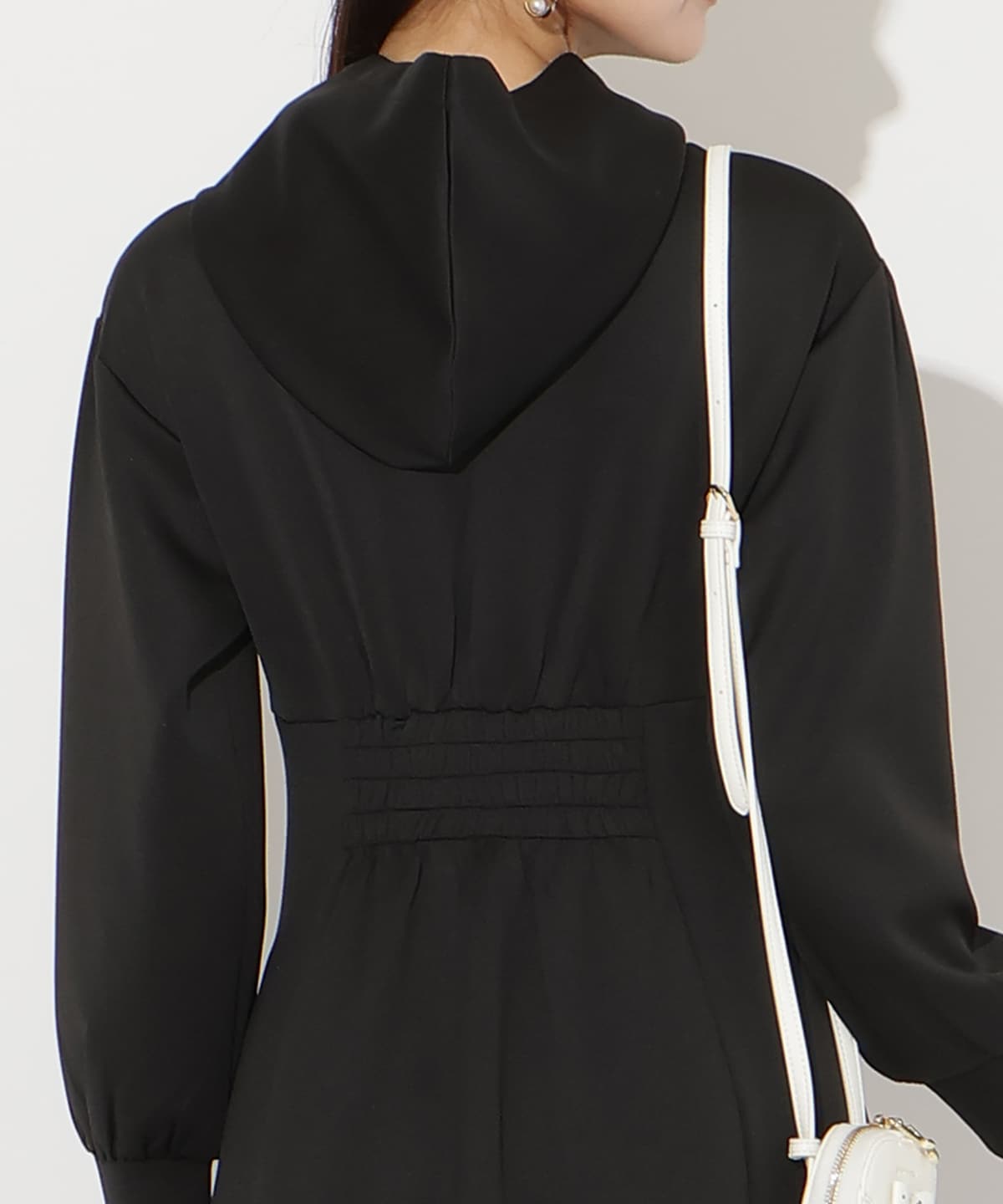 【2/27(fri)20時発売】ハイウエスト切替パーカーワンピース