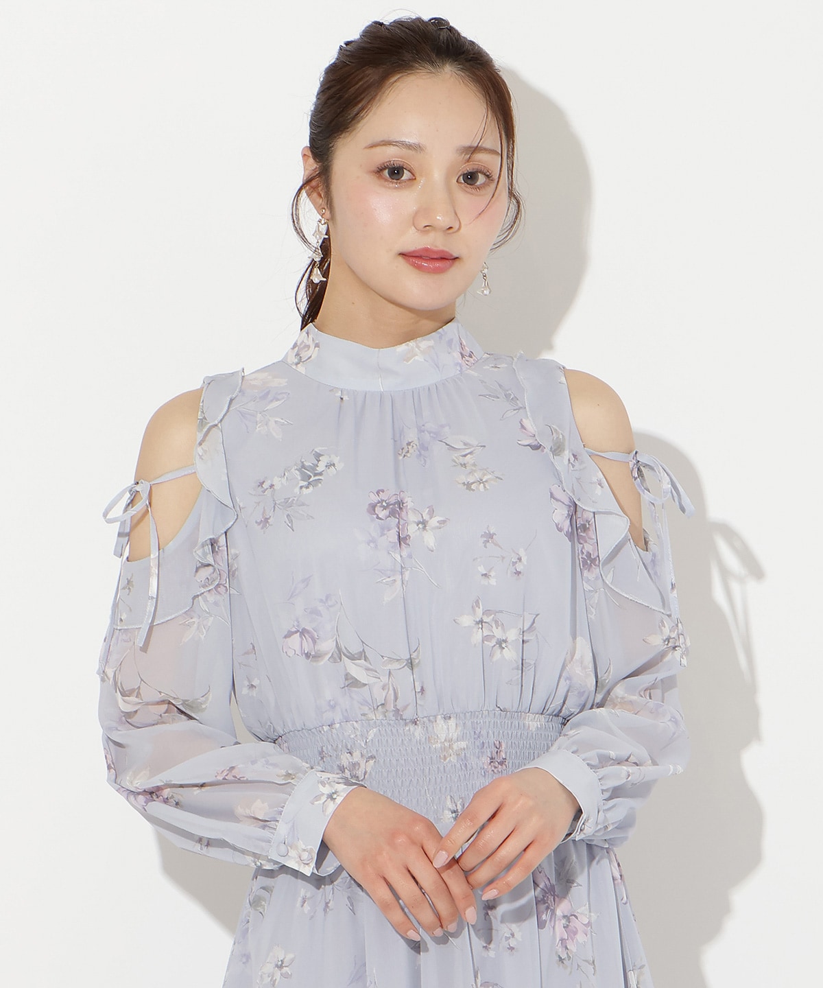 【2/27(fri)発売】フラワープリントフリルスリーブワンピース