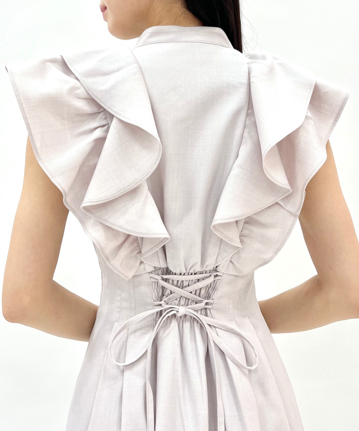 ナローリボンラッフルフリルワンピース