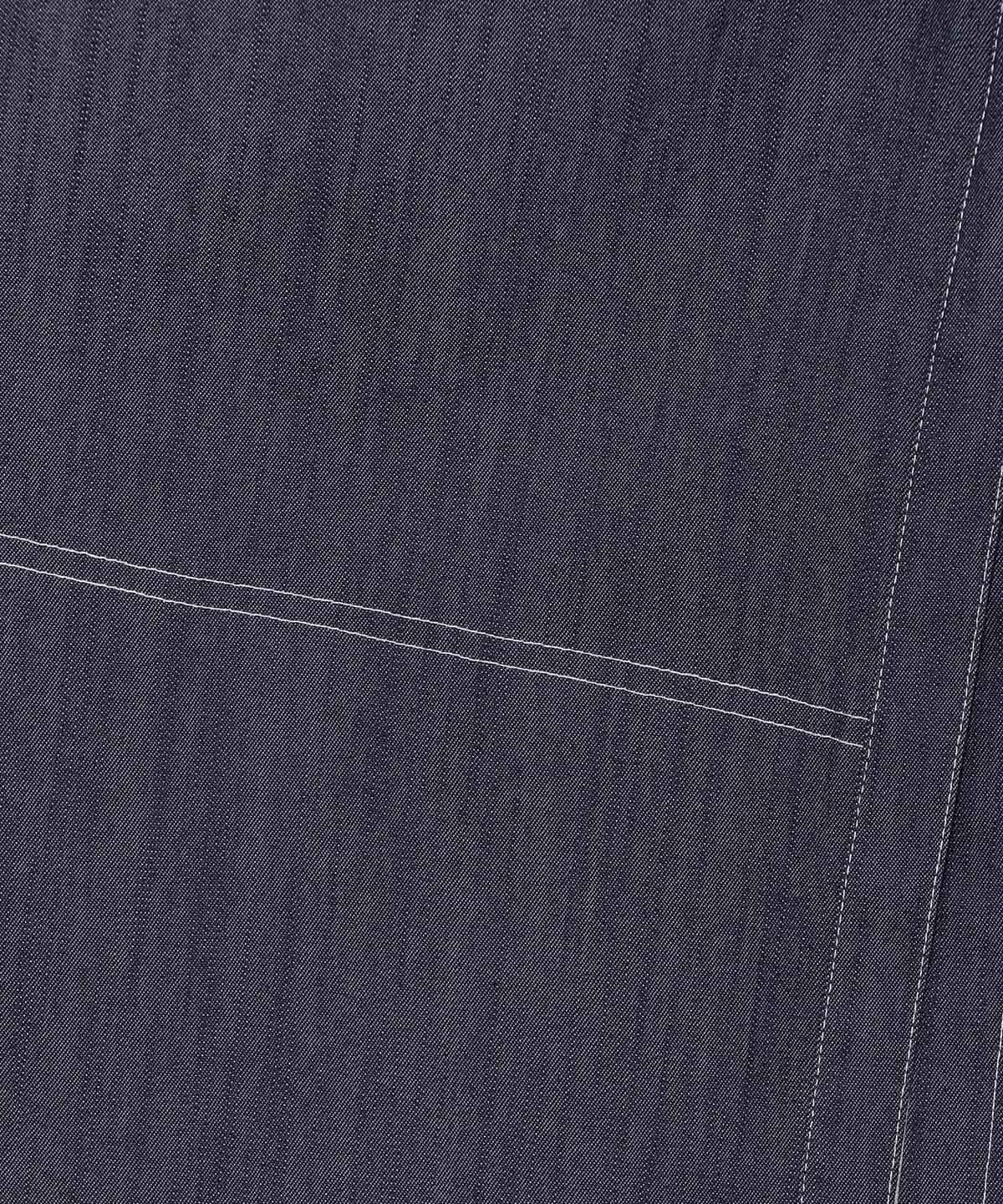 セーラーカラーノースリーブシャツワンピース