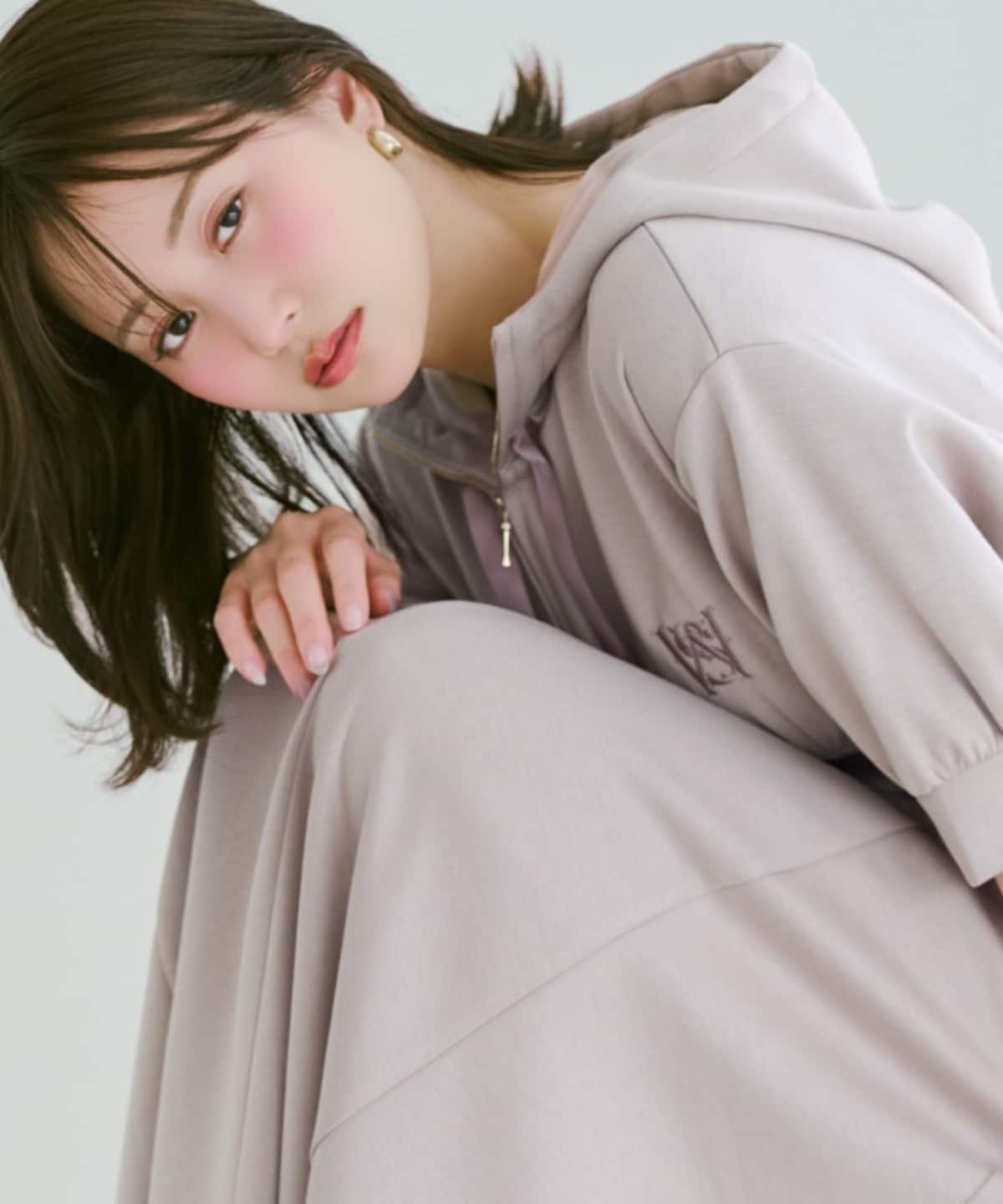 【5/14(thu)10時発売】ハイウエスト切替パーカーワンピース