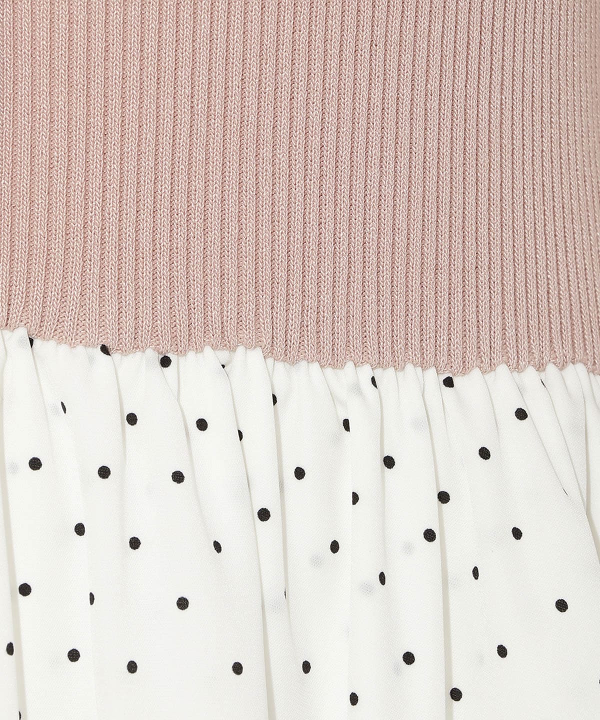 アシメティアードニットコンビワンピース