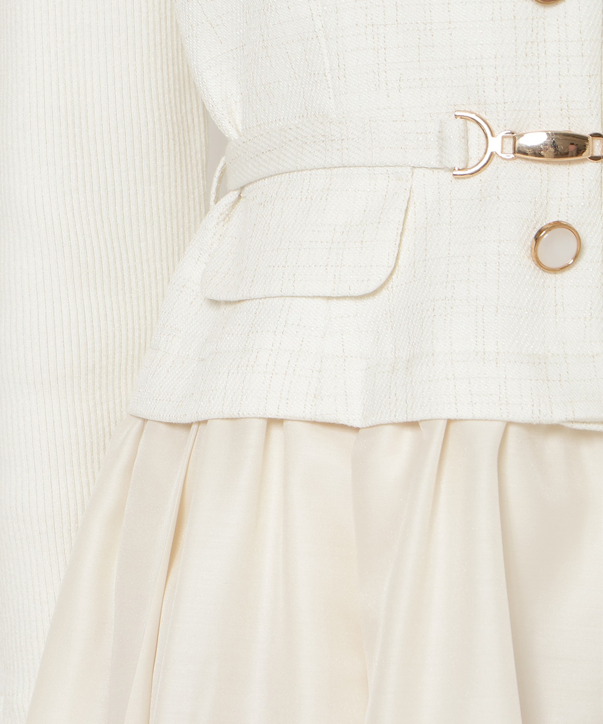 ツイードドッキングジレワンピース