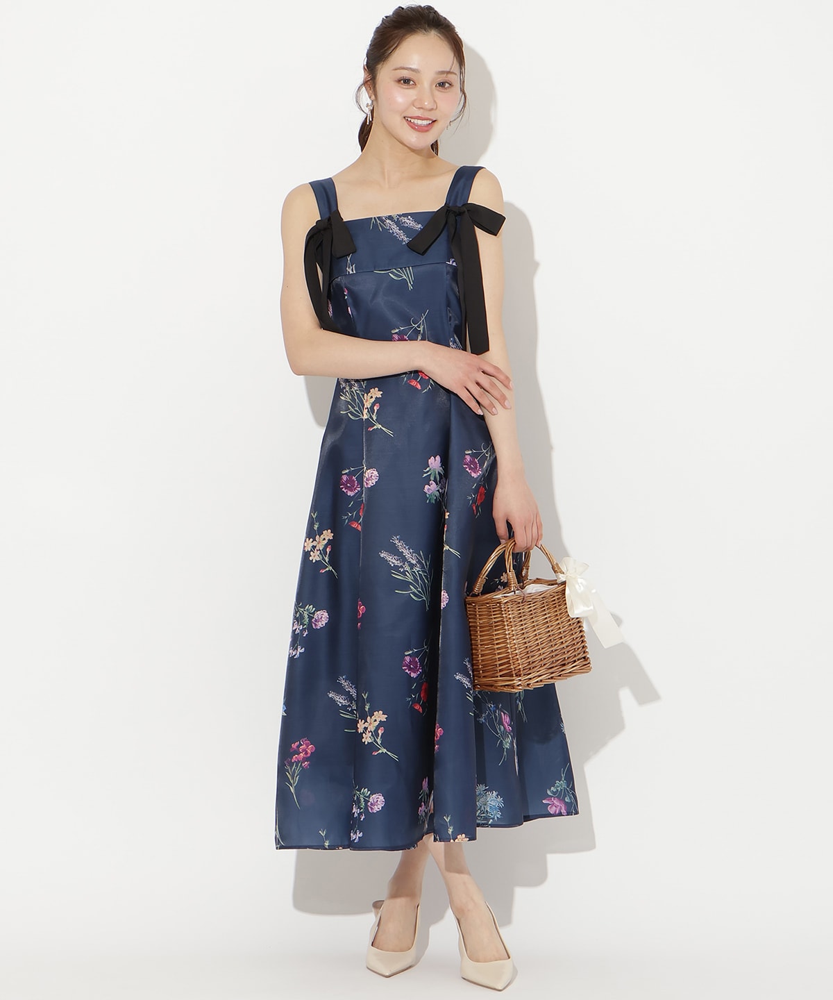 【3/12(thu)10時発売】ボタニカルフラワーシアータックワンピース