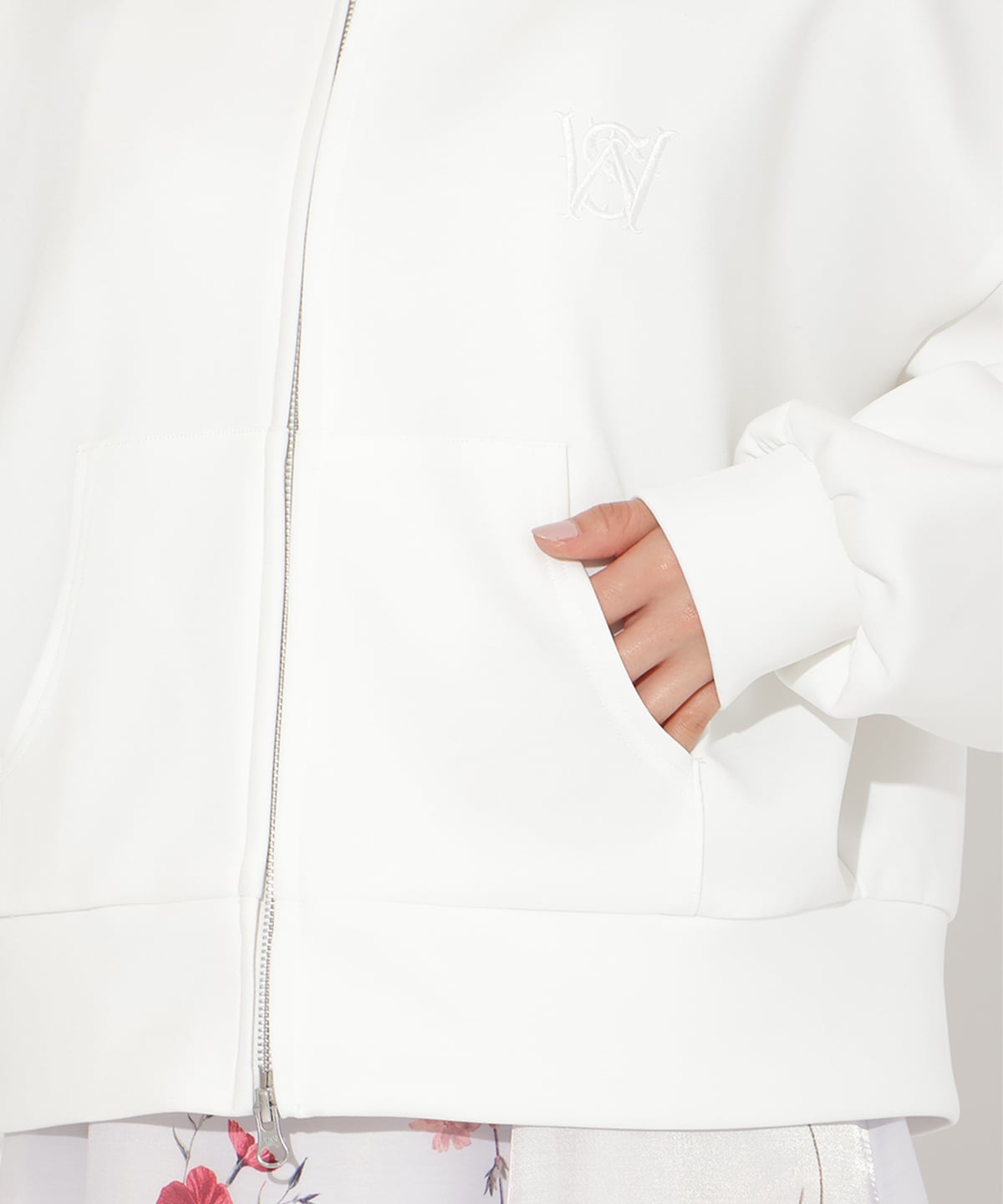 ダブルZIPオーバーサイズパーカー