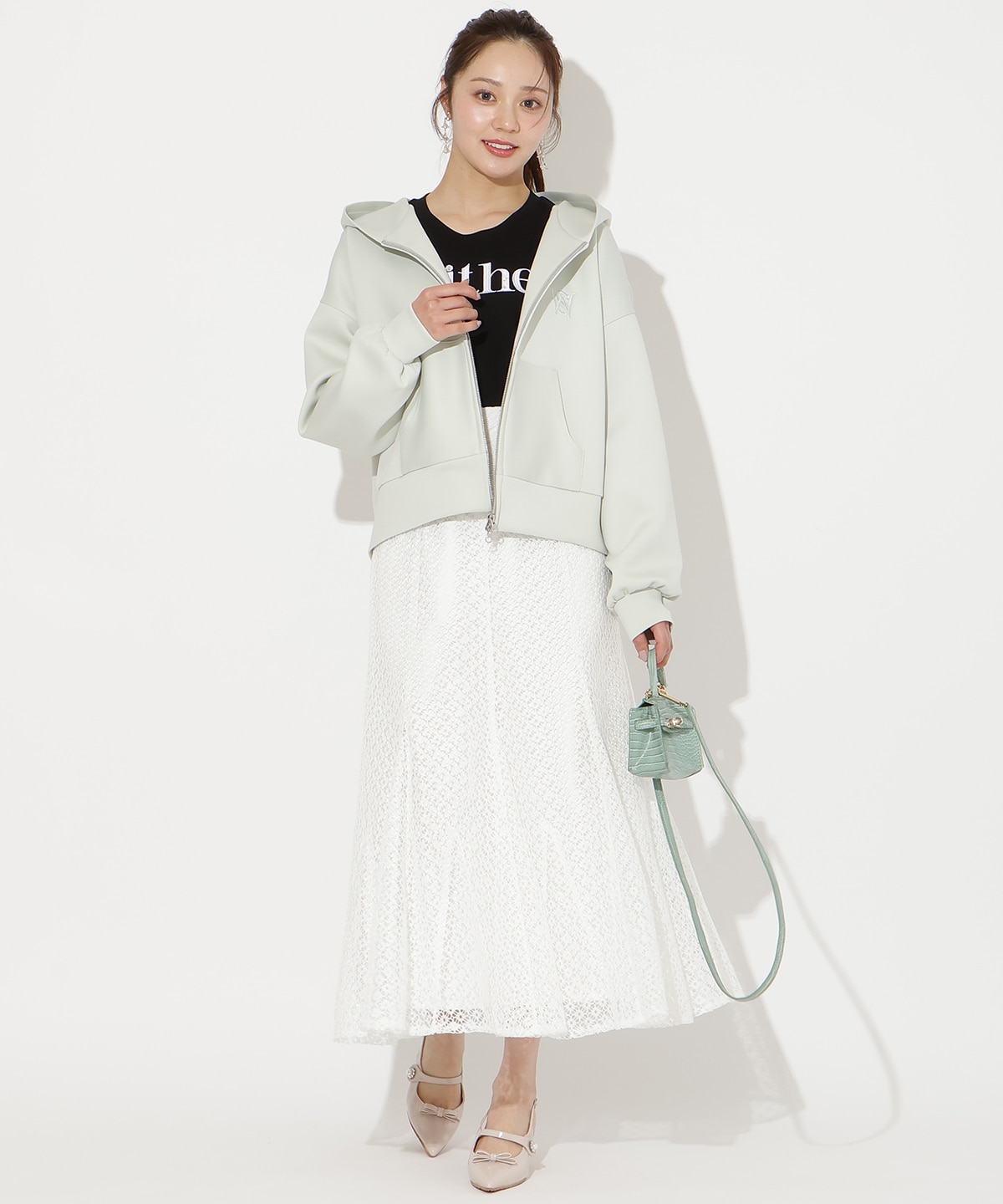 ダブルZIPオーバーサイズパーカー