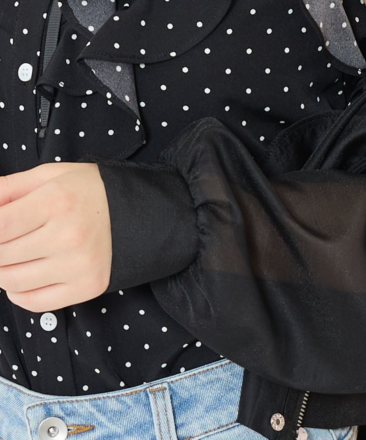 シアーフードブルゾン