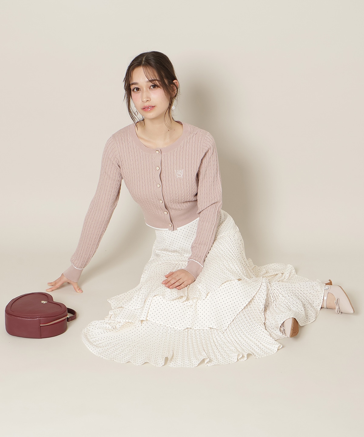 ミニケーブルコンパクトカーディガン