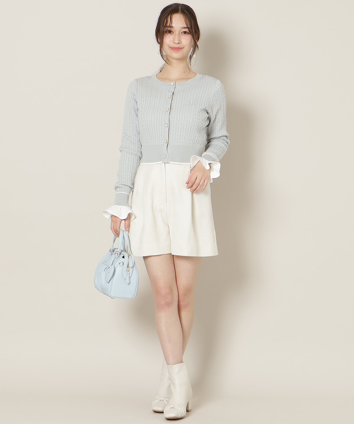 ミニケーブルコンパクトカーディガン