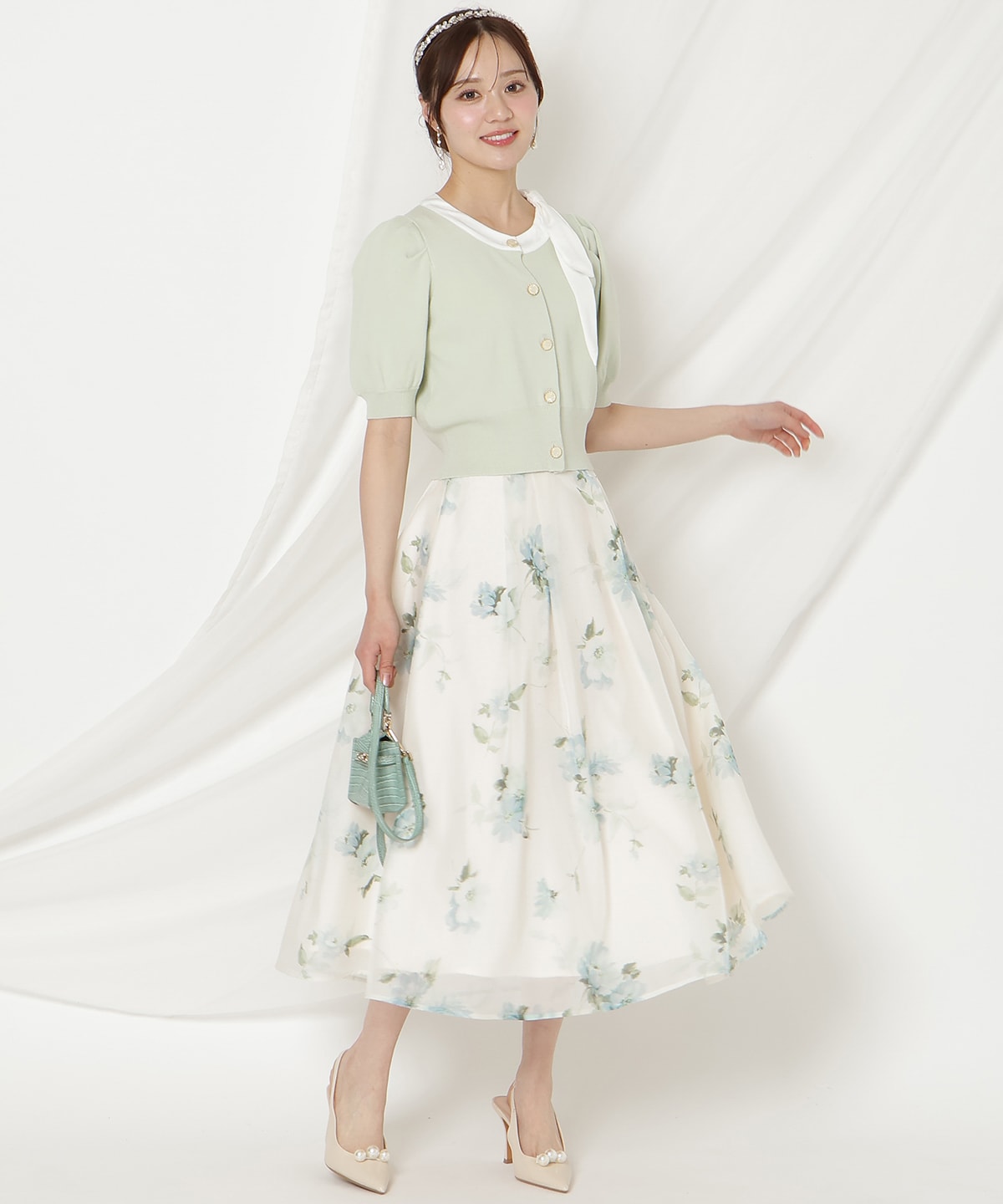 【2/27(fri)発売】リボンパフカーディガン