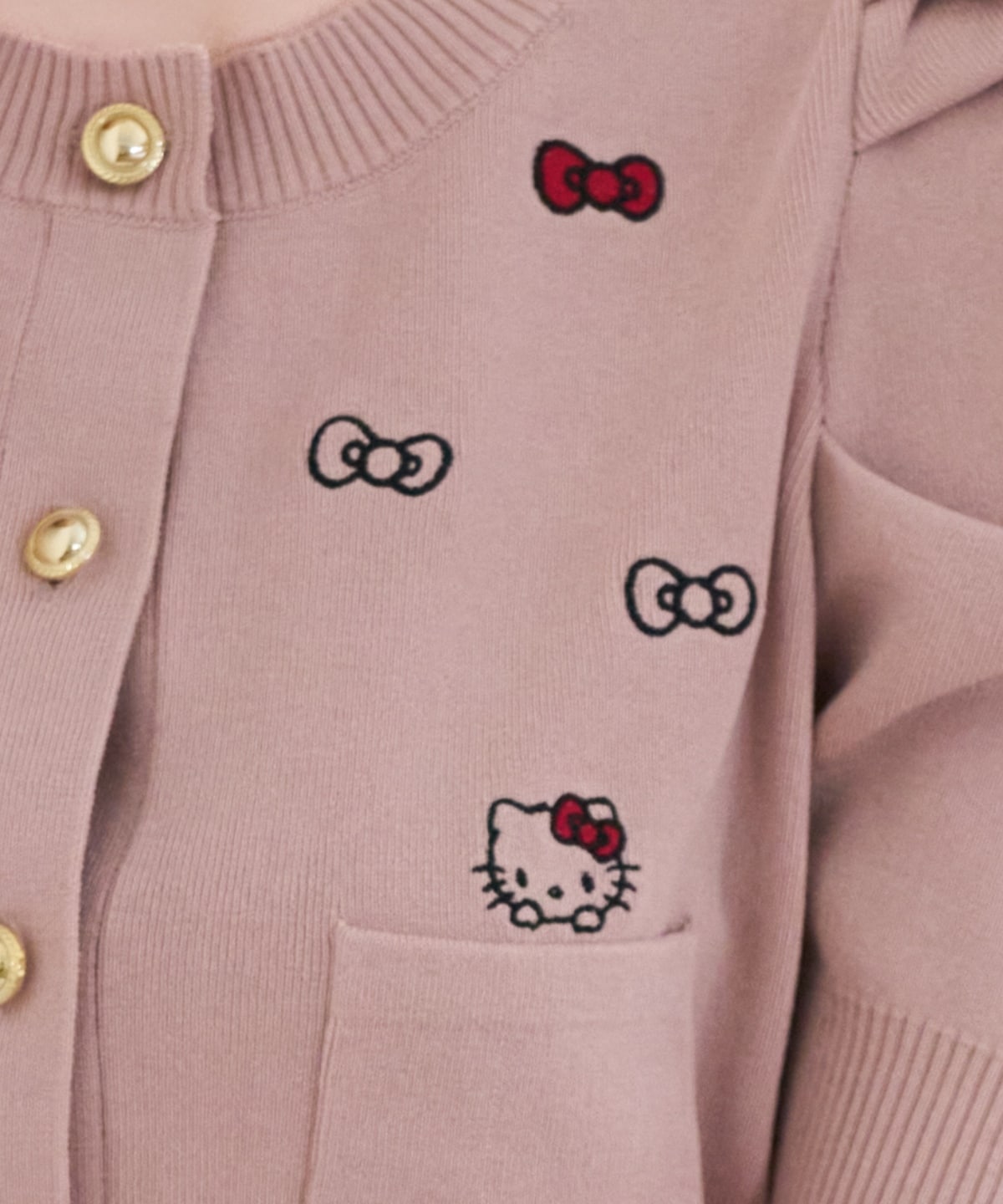 【7/16(thu)10時予約開始】WILLSELECTION×HELLO KITTY 刺繍ニットカーディガン