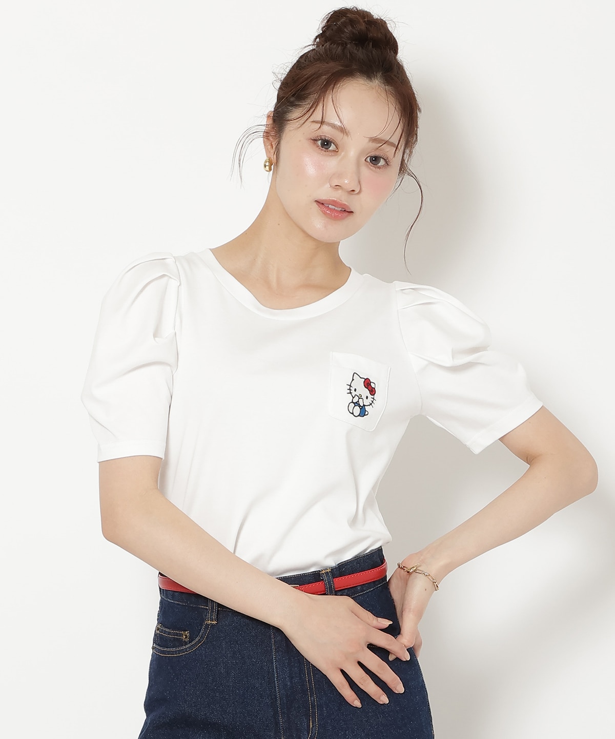 【7/16(thu)10時発売】WILLSELECTION×HELLO KITTY 刺繍カットトップス