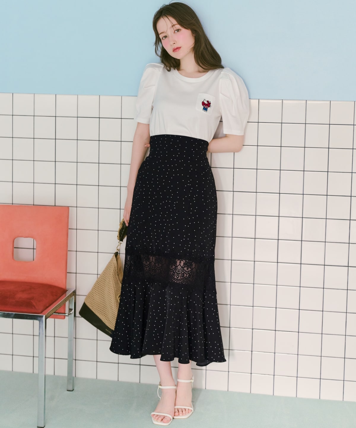 【7/16(thu)10時発売】WILLSELECTION×HELLO KITTY 刺繍カットトップス