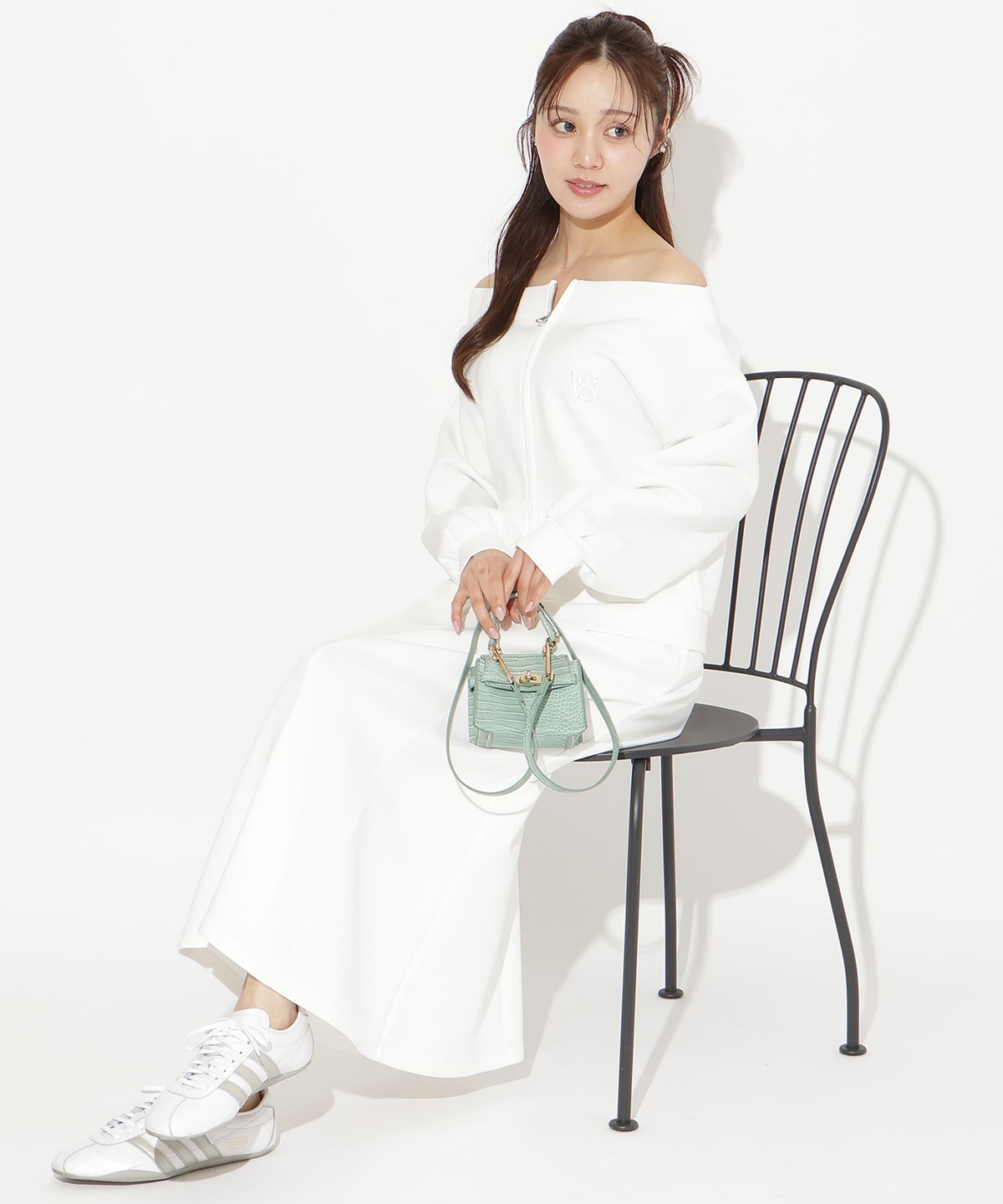 【3/12(thu)10時発売】ダブルZIPオフショルスウェットトップス