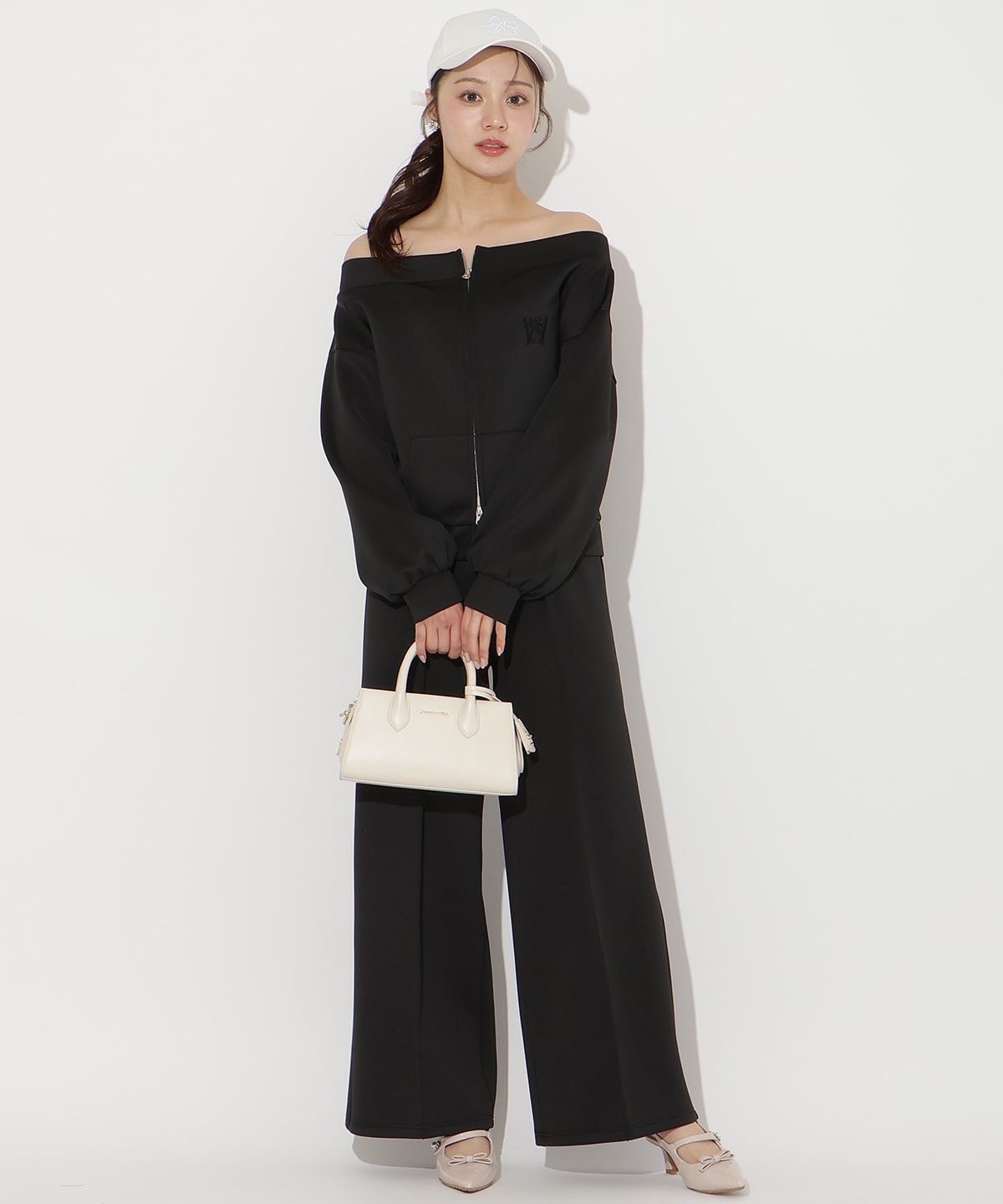 【3/12(thu)10時発売】ダブルZIPオフショルスウェットトップス