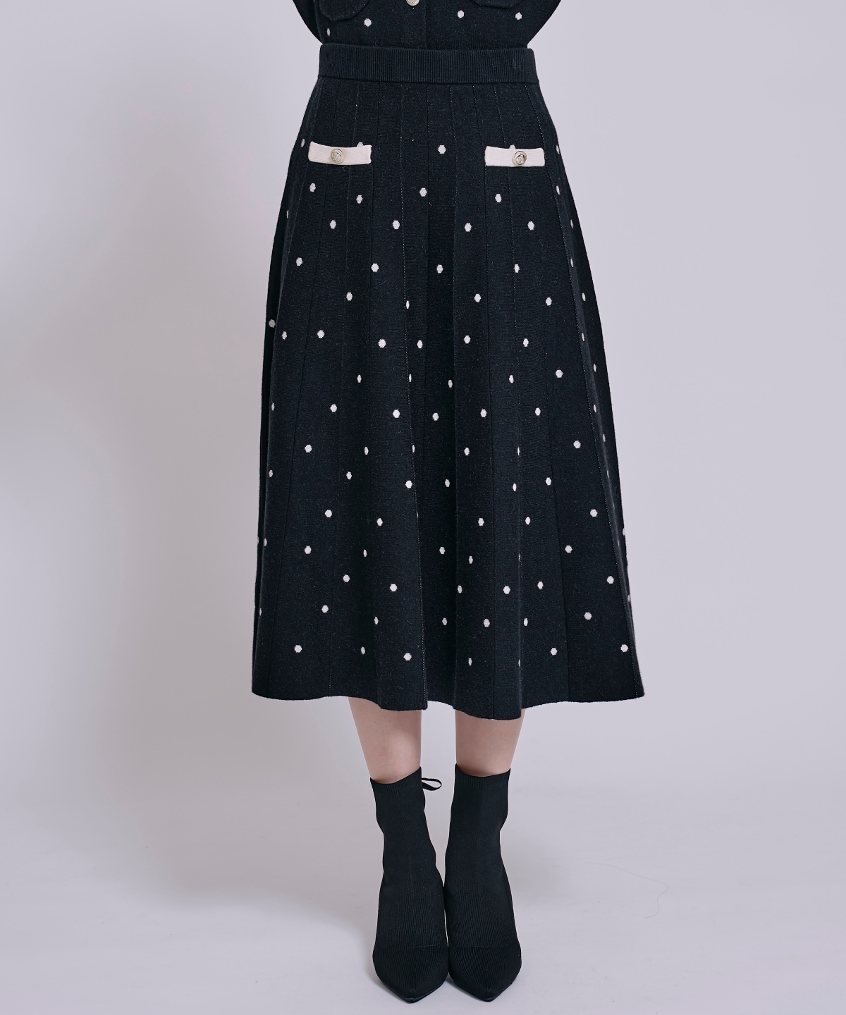 【10/9(fri)20時発売】ポケットデザインプリーツニットスカート
