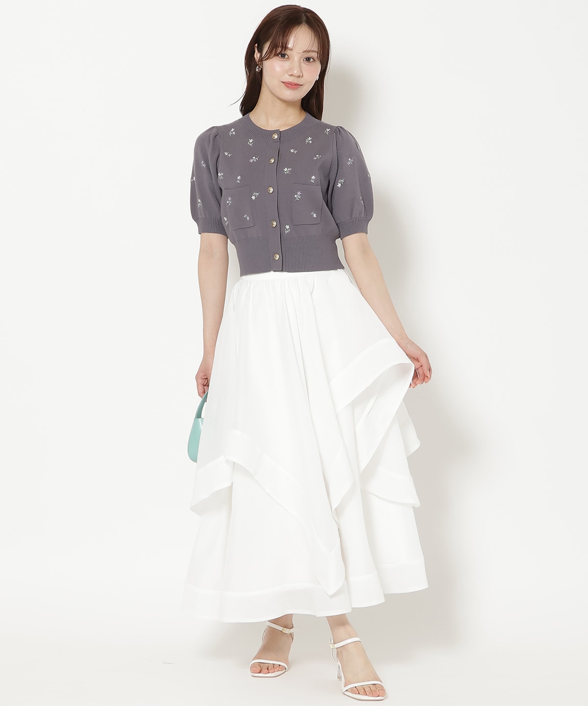 【8/7(fri)20時発売】モチーフ刺繍カーディガン