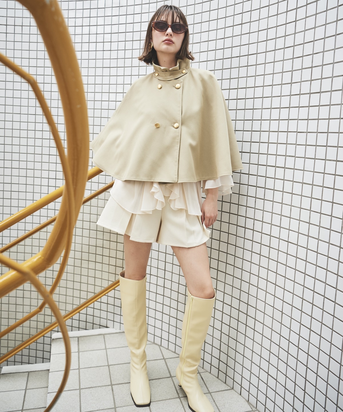 ショートケープジャケットコート